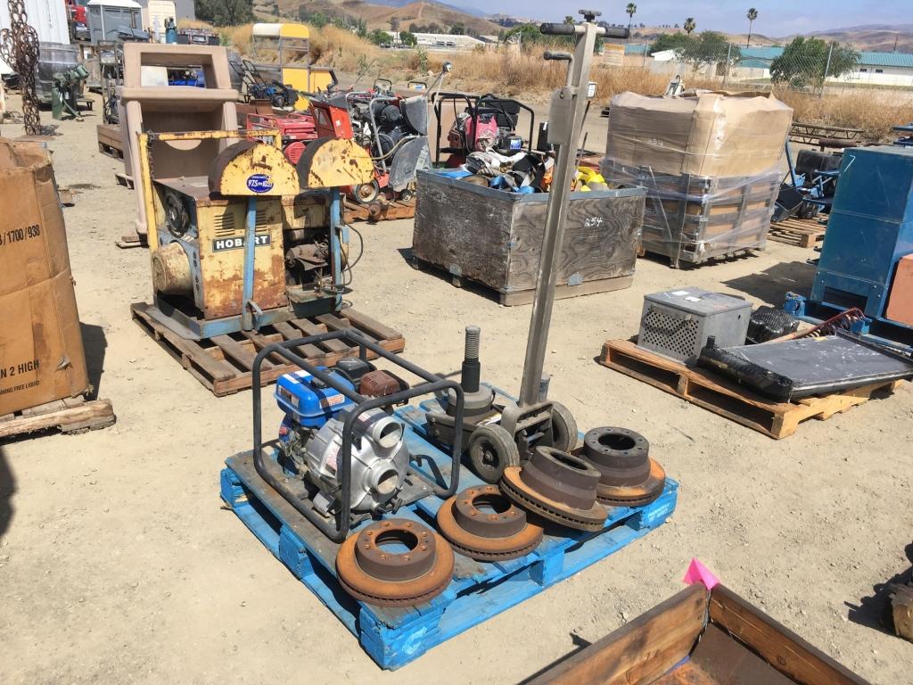 Pallet of (4) Brake Drums, Predator Pump,