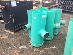 (5) Nylo 36in Plastic Pipe Drain Basin.