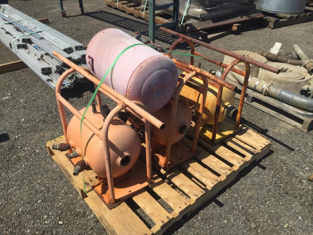 (4) Misc Air Tanks w/Stand.