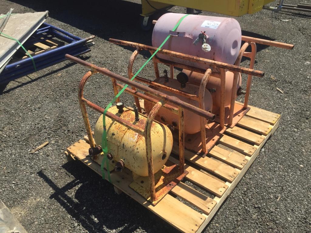 (4) Misc Air Tanks w/Stand.