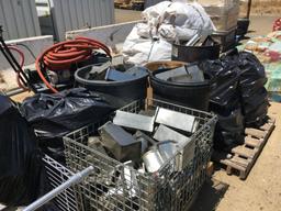 (3) Pallets of Misc Items, Including Steel Rack,