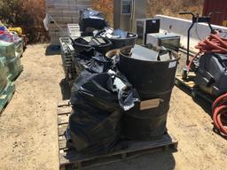 (3) Pallets of Misc Items, Including Steel Rack,