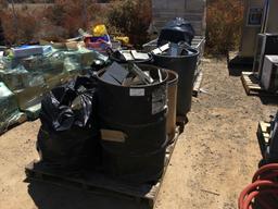 (3) Pallets of Misc Items, Including Steel Rack,