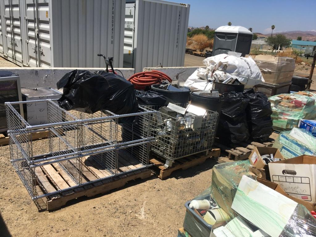 (3) Pallets of Misc Items, Including Steel Rack,