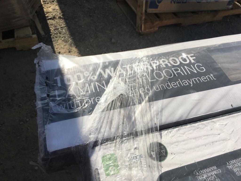 Pallet of Waterproof Laminate Flooring.