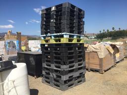 Stack of (19) Misc Plastic Pallets.