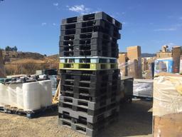 Stack of (19) Misc Plastic Pallets.