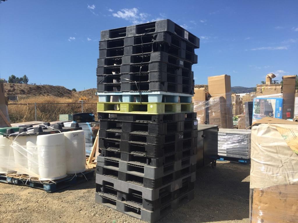 Stack of (19) Misc Plastic Pallets.