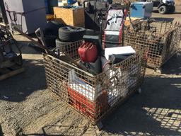 Wire Crate of Misc Items, Including Creepers,