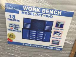 Unused Steelman 7ft Work Bench,