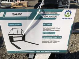 Unused Mower King 48in Forklift Attachment,