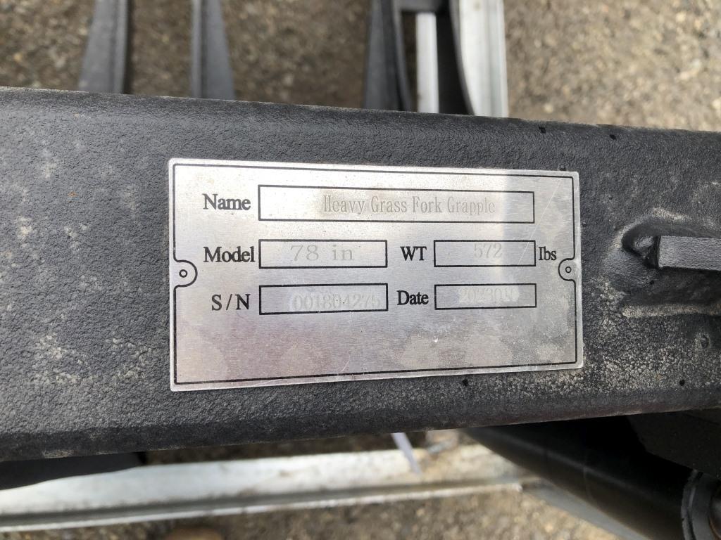 Unused Greatbear 78in Heavy Grass Fork Grapple