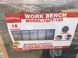 Unused 2024 Steelman 10ft Work Bench,