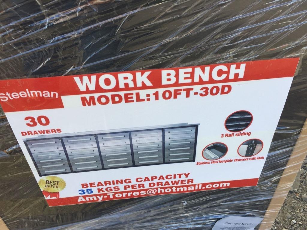 Unused 2024 Steelman 10ft Work Bench,