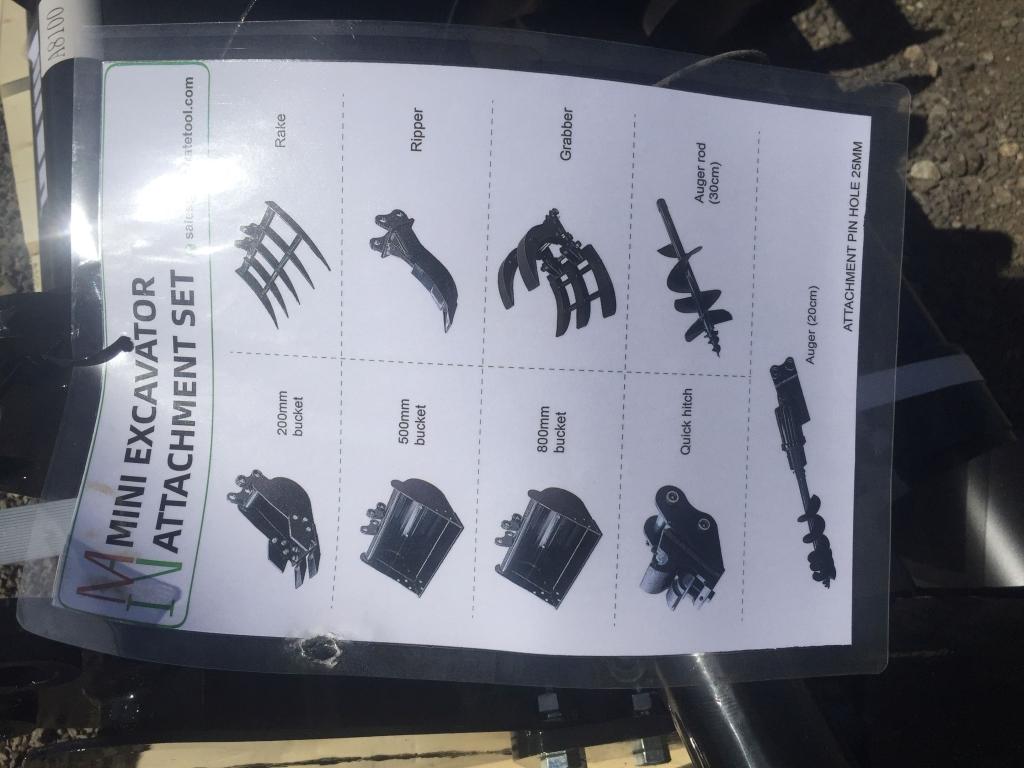 Unused Miva Mini Excavator Attachment Set,