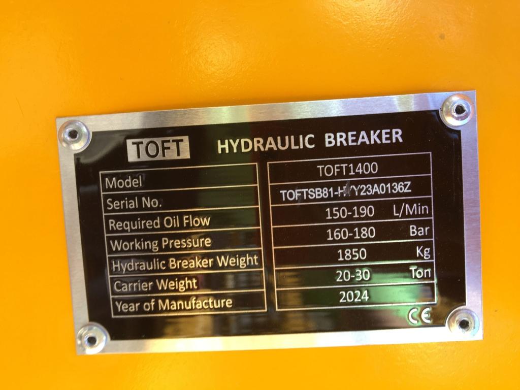Unused 2024 TOFT TOFT1400 Top Type Hydraulic