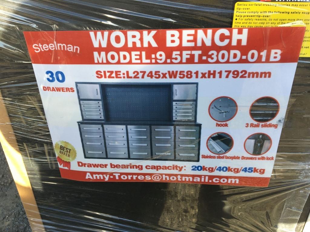 Unused 2024 Steelman 9.5ft Work Bench,