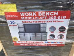Unused Steelman 9.5ft Work Bench,