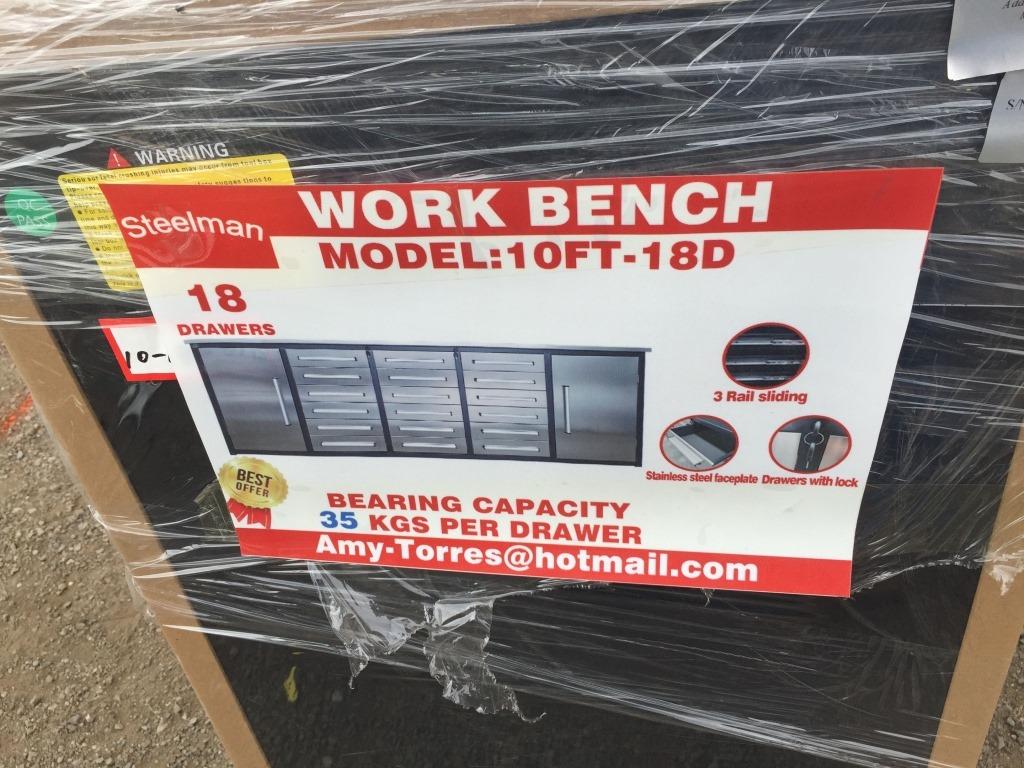 Unused Steelman 10ft Work Bench,