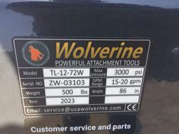 Unused Wolverine TL-12-72W 72in Roto Tiller