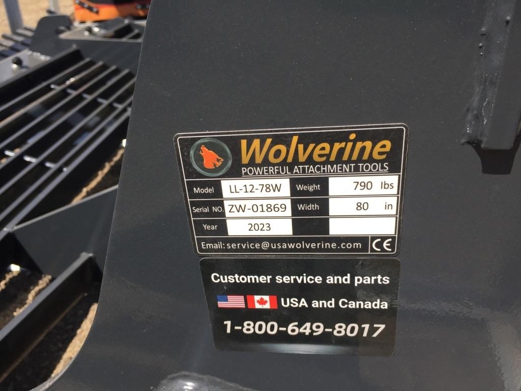 Unused Wolverine LL-12-78W 78in Skeleton Bucket,