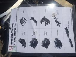 Unused Miva Mini Excavator Attachment Set,