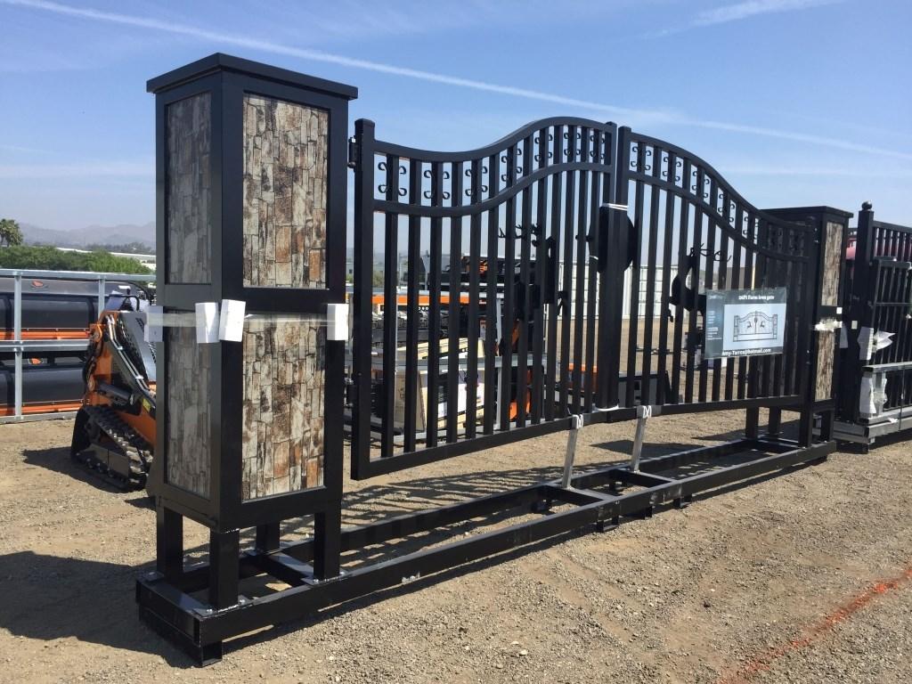 Unused Greatbear 20ft Farm Iron Gate w/Deer Motif.