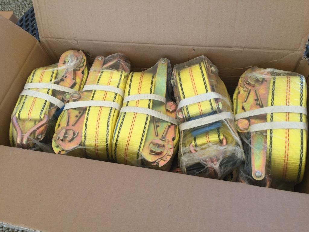 (10) Unused 2in x 27ft Ratchet Cargo Straps.