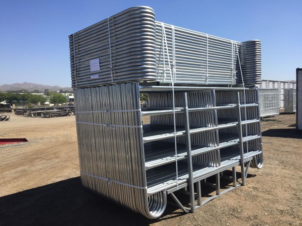 (56) Unused 10' Powder Coated Pipe Corral Panels.