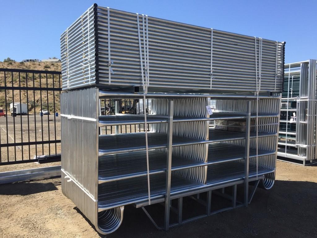 (56) Unused 10' Powder Coated Pipe Corral Panels.