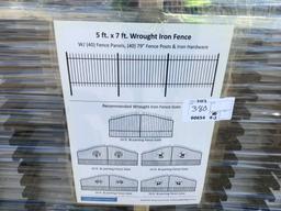 (40) 7ft x 5ft Wrought Iron Site Fence.