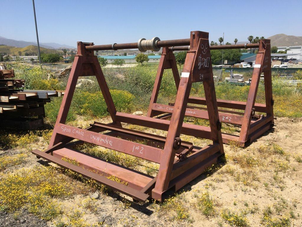 (2) Metal A-Frame Spool Holders w/Cable Unwinders