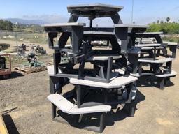 (4) Barco Hexagon Composite Picnic Tables