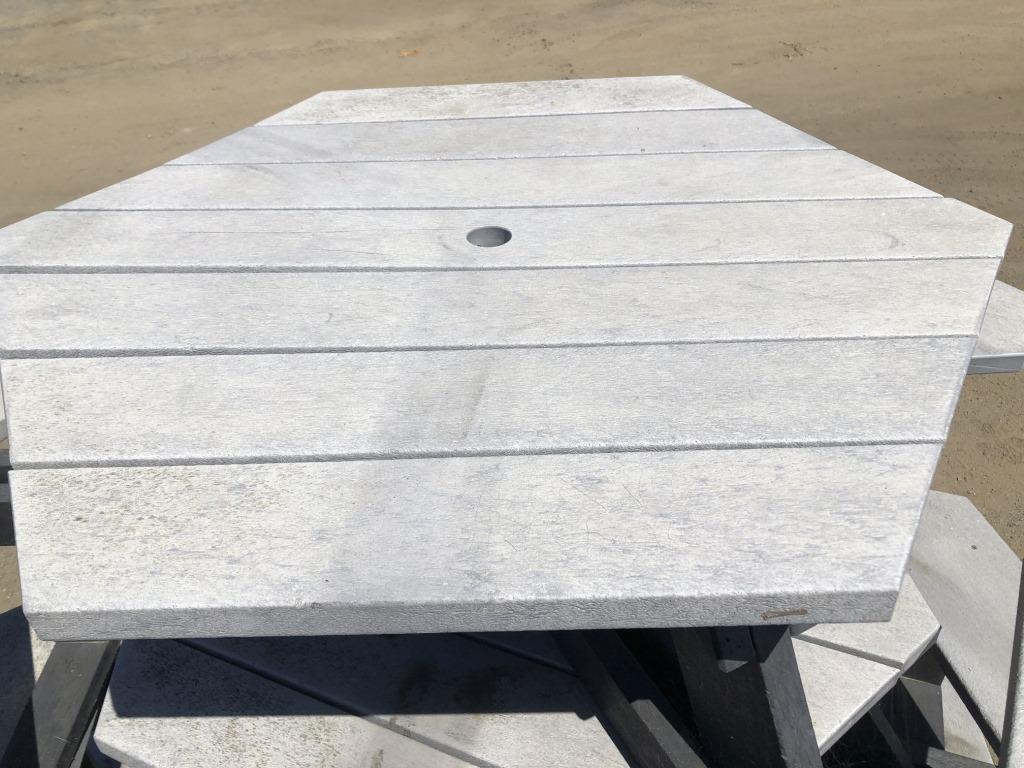 (4) Barco Hexagon Composite Picnic Tables