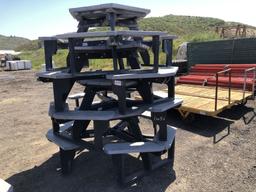 (4) Barco Hexagon Composite Picnic Tables