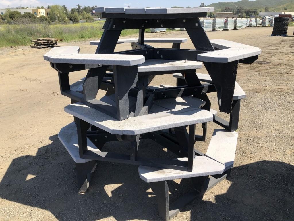 (3) Barco Hexagon Composite Picnic Tables