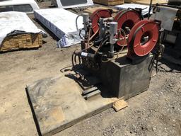 Reelcraft (3) Tank Pump Station w/(3) Hose Reels