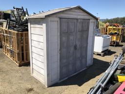 Misc 3ft x 8ft x 7ft Plastic Tool Storage Shed.