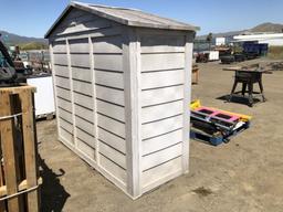 Misc 3ft x 8ft x 7ft Plastic Tool Storage Shed.