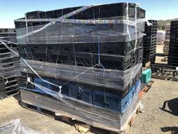 Double Pallet of Misc Plastic Milk Crates.