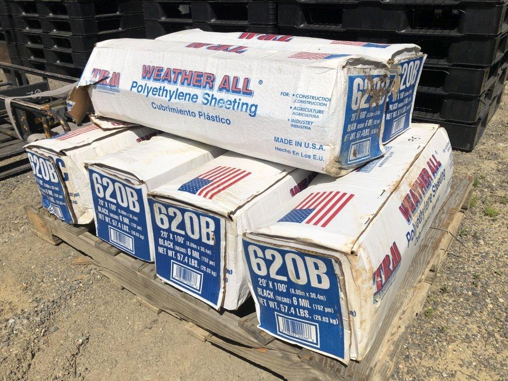 (6) Boxes of TRM 620B Weatherall Black 6-Mil