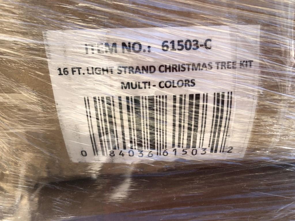 Pallet of Misc Christmas Tree Light Kits.