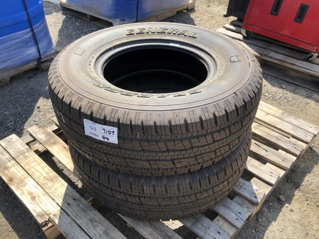 (2) General Grabber 225/70/15 Tires.