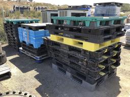 (3) Stacks of Misc Plastic Pallets.