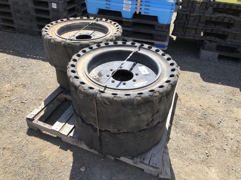 (4) 7.5x20 Skid Steer Tires & Rims.