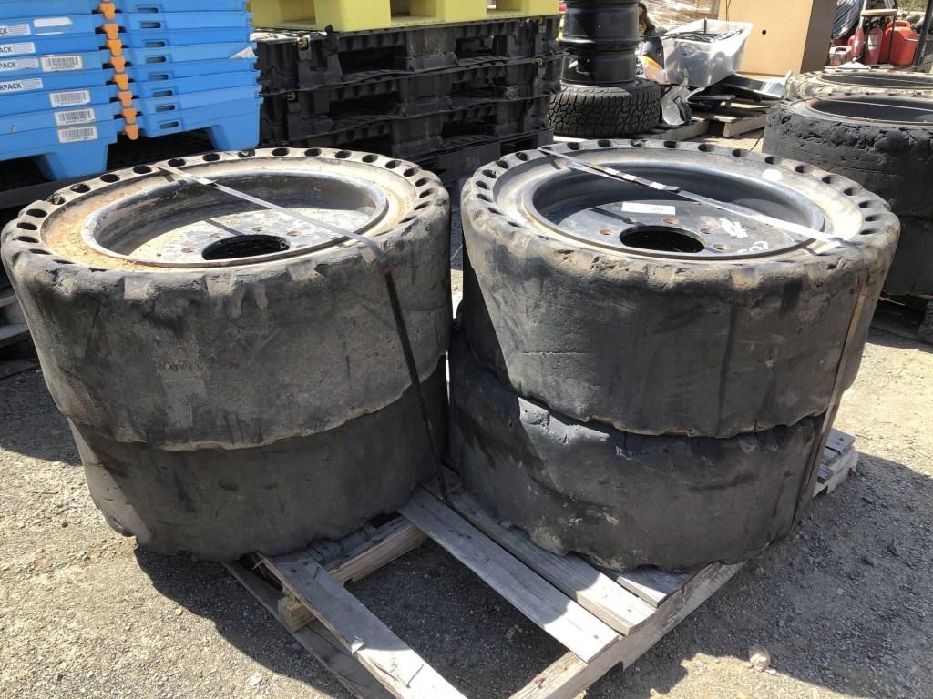 (4) 7.5x20 Skid Steer Tires & Rims.