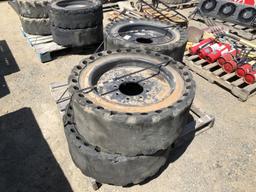 (4) 7.5x20 Skid Steer Tires & Rims.