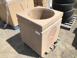 Concrete Trash Can Cover.