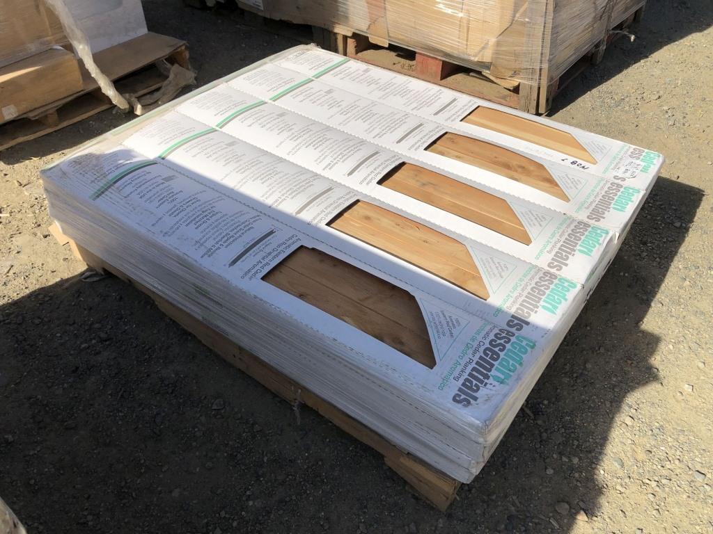 Pallet of Cedar Essentials Cedar Plank Flooring.