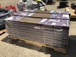 Pallet of American Planking Charred Wood Flooring.